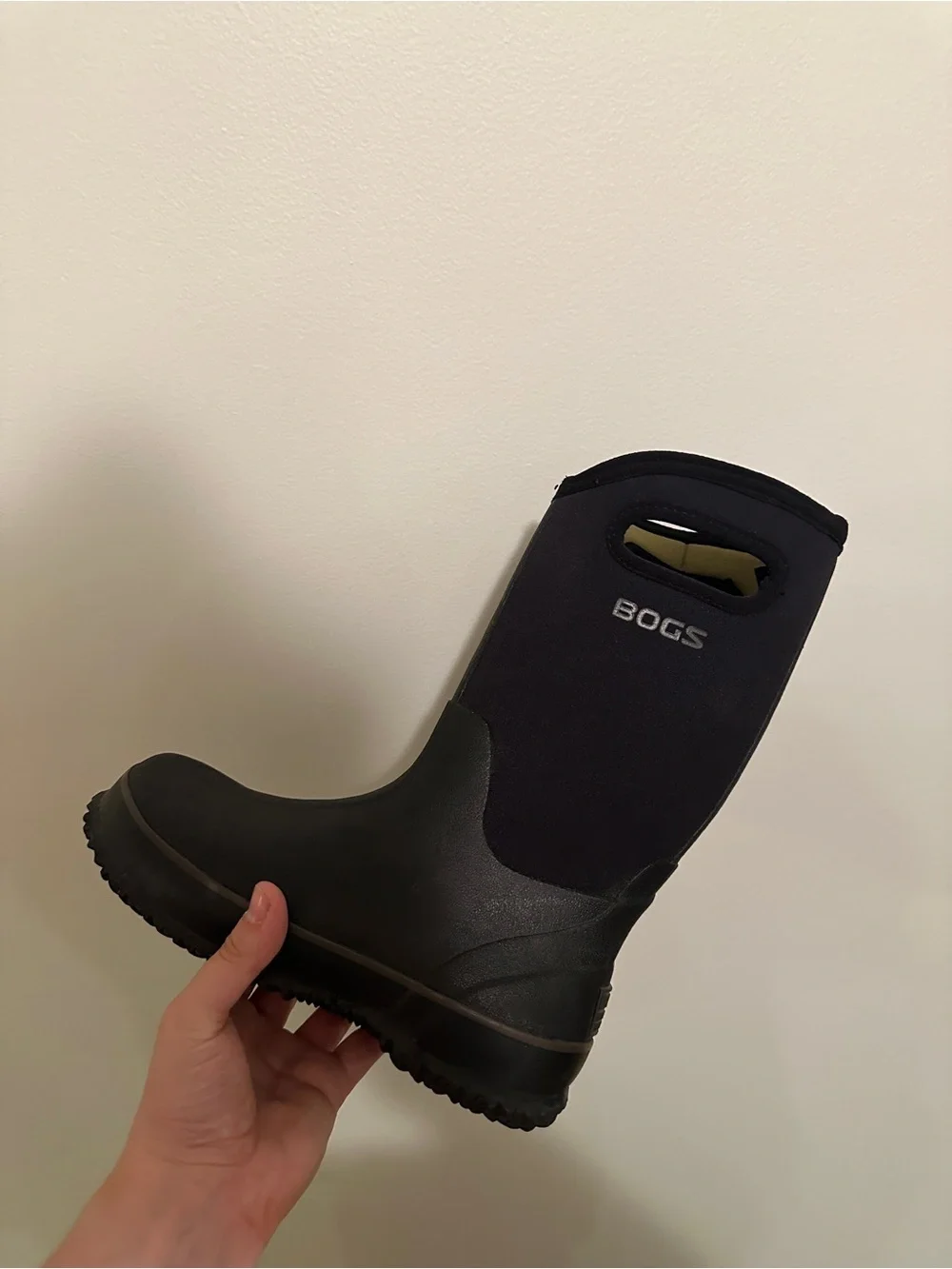 BOGS Kids' Classic High Handles Boot - Black , -30 degrees rated Size 4
